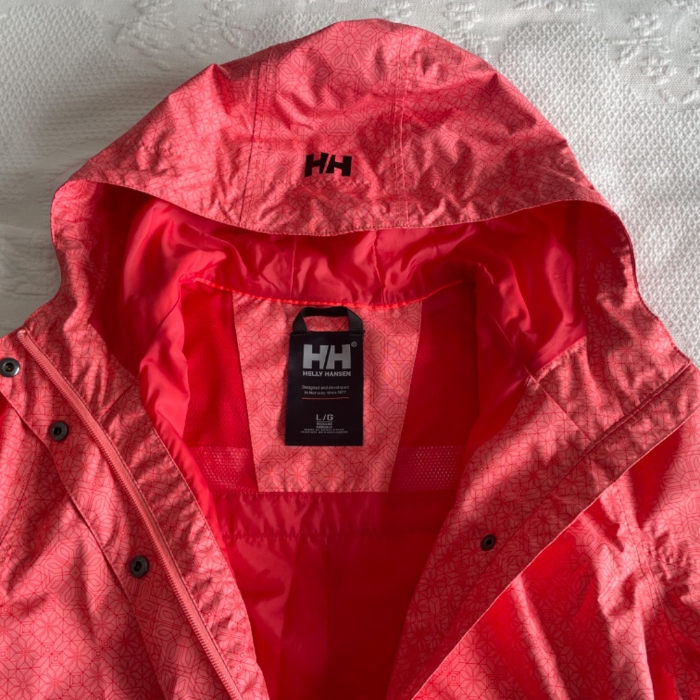 Helly Hansen Women's Belted Trench Raincoat Salmon Color Size L - Picture 3 of 8